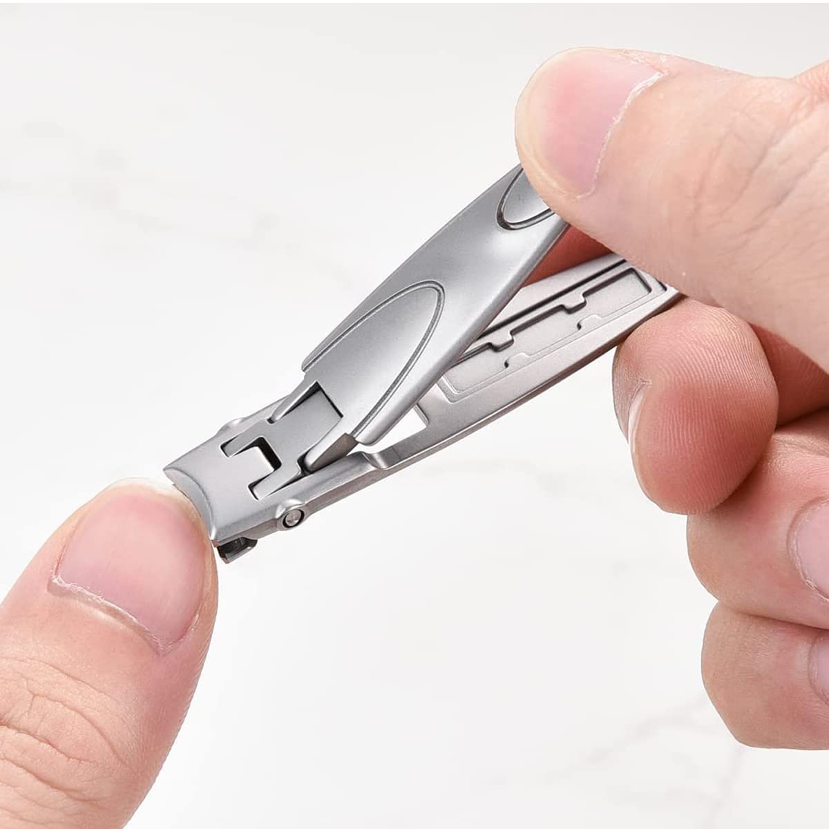 MAYCREATE Nail Cutter For Men, Nail Clippers Wide Jaw Opening Stainless Steel Foldable Nail Trimmer Anti Splash Toenail Clippers Travel Portable Pedicure Manicure Kit MAYCREATE Nail Cutter For Men, Nail Clippers Wide Jaw Opening Stainless Steel Foldable Nail Trimmer Anti Splash Toenail Clippers Travel Portable Pedicure Manicure Kit